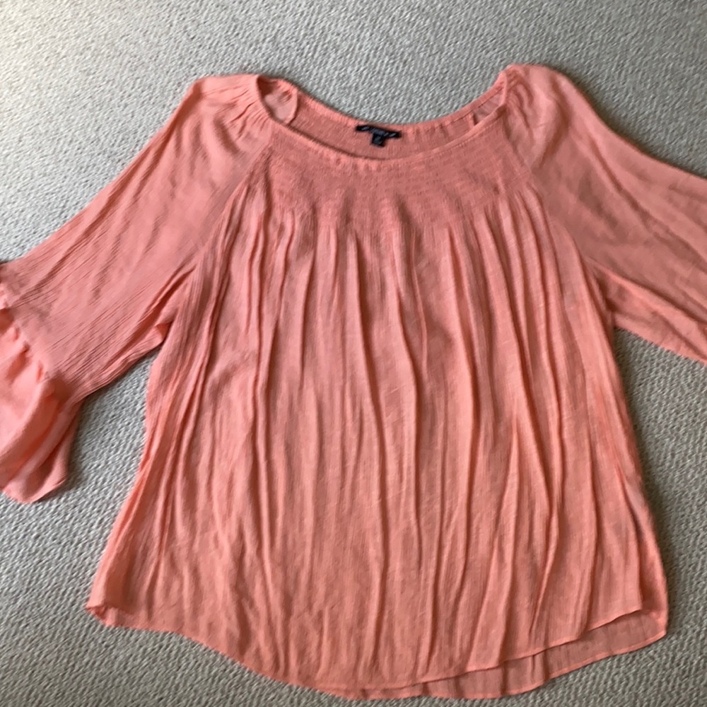 Flowy coral blouse